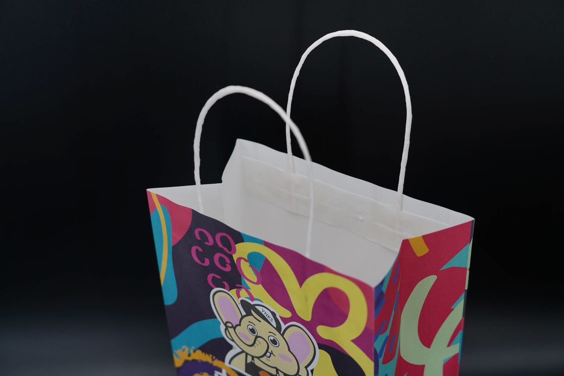 Cafes Restaurant Take Out Paper Bags Biodegradable Personalised Paper Bags